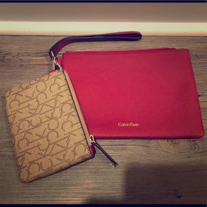 Ck clutch with coin purse